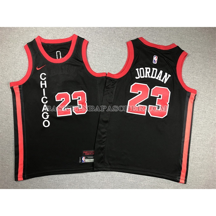Maillot Enfant Chicago Bulls Michael Jordan NO 23 Ville 2023-24 Noir